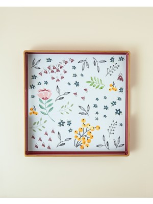 English Home Nostalgic Country Tepsi 35,5X35,5 cm Bordo