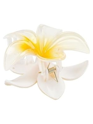 Trendexa 9 cm Lotus Çiçekli Parlak Akrilik Mandal Toka