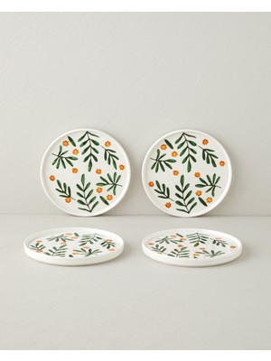 English Home Greeny Seramik 4'lü Pasta Seti 20 cm Renkli