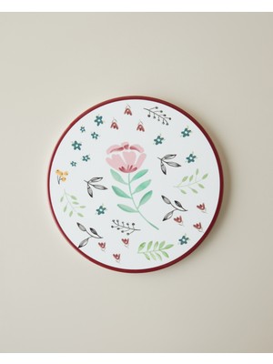 English Home Rustic Florals Seramik Nihale 16 cm Pembe - Yeşil