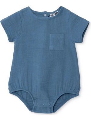 Hellobaby Erkek Bebek Body Çıtçıtlı Bisiklet Yaka Kısa Kol