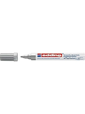 Trendexa 4040 Mat Mürekkepli Boya Kalemi - 1 Marker - Yuvarlak Uç 1-2 mm - Gümüş - Pürüzlü, Koyu Veya Gözenekli Yüzeylere Yazı Yazmak ve Süslemek Için - Terakota, Karton, Ahşap Için Ideal