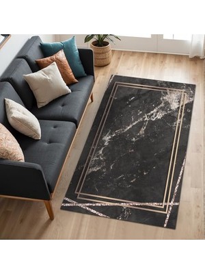 Trendexa Pazera Kadife Kaymaz Pamuk Tabanlı Yıkanabilir Antibakteriyel Salon Halısı 160X230