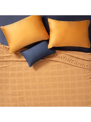 Trendexa Solid Tarçın Çift Kişilik Tencel-Cotton Pike