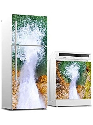 Trendexa Buzdolabı ve Bulaşık Makinesi Beyaz Eşya Sticker Kaplama Ters Şelale