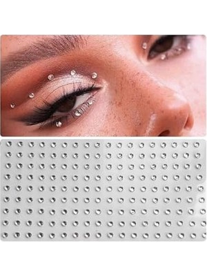 Trendexa Yuvarlak Işıltılı Yüz ve Vücut Taşı Stickerı
