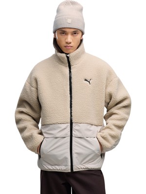 Puma Hybrid Sherpa Jacket M Bej Erkek Polar