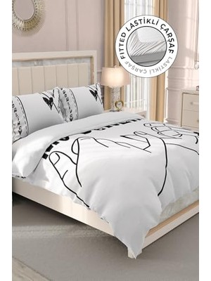 Trendexa Nevresim Takımı, %100 Pamuk Saten Çift Kişilik Darling, MONOHOME32630