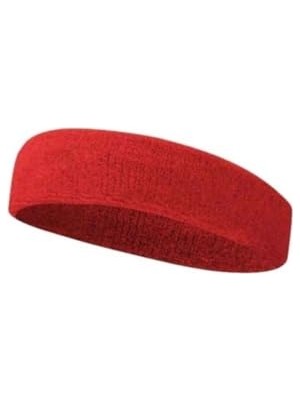 Trendexa Sporcu Saç Bandı; Ter Bandı Headband, Kırmızı, Tek Ebat