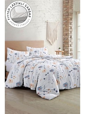 Trendexa Nevresim Takımı, %100 Pamuk Saten Çift Kişilik Soft Floral Luxury, MONOHOME35402