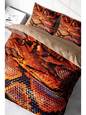Trendexa Nevresim Takımı, %100 Pamuk Saten Çift Kişilik Snakecharmer, MONOHOME38236
