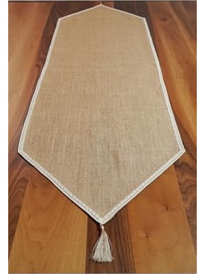 Trendexa Dantel Kenarlı Jüt Runner 40X150