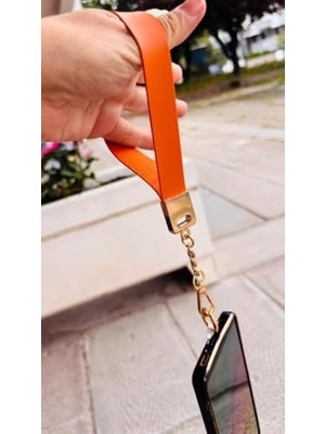 Trendexa Turuncu Telefon Zinciri ve Bilek Askısı; Tüm Telefon Kılıflarıyla Uyumlu