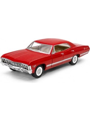 Trendexa 1967 Chevrolet Impala 1:43 Metal Model Araba, Açılabilir Kapılar, Çek Bırak, Kırmızı, KT5418D