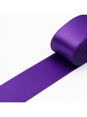 Trendexa Saten Kurdele 4 cm x 10 mt Mor