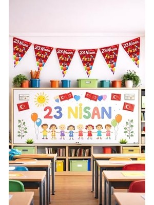 Trendexa Ipe Dizili Oynayan Çocuklar Temalı 23 Nisan Süsü, 10'lu