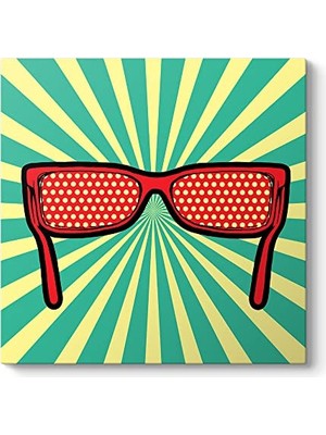 Trendexa Pop Art Gözlük Tablosu 30 x 30