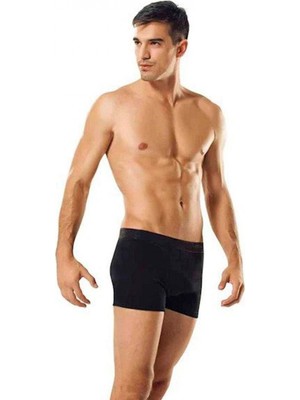 Pileli Store 3 Adet Tutku Likralı Erkek Siyah Boxer 0114