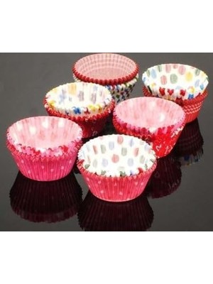 Trendexa 100 Adet Desenli Cupcake Kalıbı; Renkli Browni ve Muffin Kabı, Kağıdı