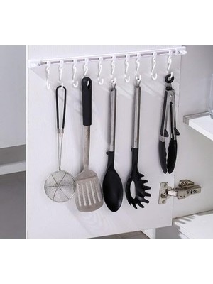 Trendexa 40 Cm, 10 Kancalı Ayarlanabilir Kendinden Yapışkanlı Askı
