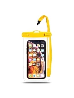 Trendexa Su Geçirmez Telefon Kılıfı; Universal Waterproof Kılıf Askılı | Deniz, Havuz, Tatil Için Dayanıklı Koruma, Sarı