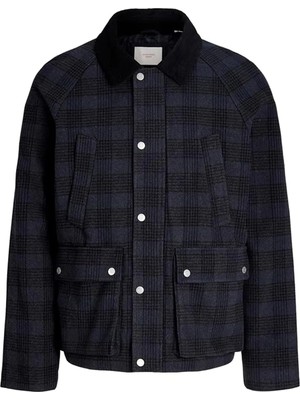 Jack & Jones Siyah Erkek Ekoseli Ceket 12300436 Jorsalamanco Barn Jacket