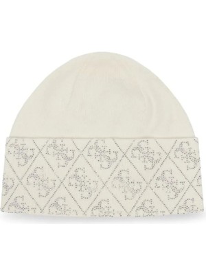 Guess Krem Kadın Taşlı Şapka W5BZ20Z2NQ2-G012