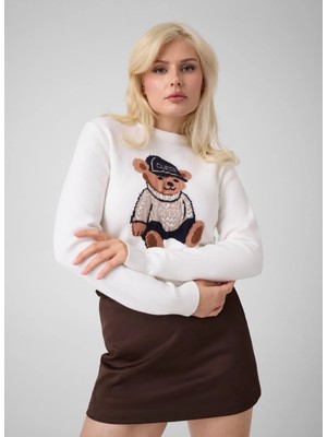 Guess Beyaz Kadın Kazak W6BR84Z1927-G012