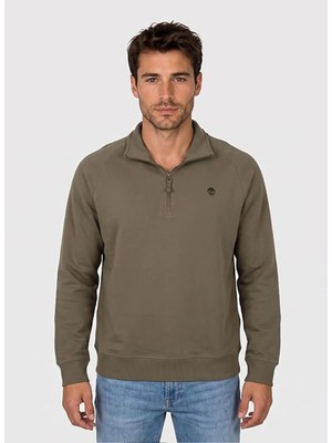 Timberland Yeşil Erkek Logo Baskılı Sweatshirt TBC0YHB9AIE1 Exeter Rıver Tree