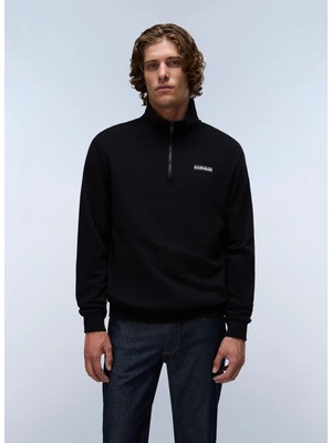 Napapijri B-Small Box Hz Siyah Erkek Polar Sweatshırt