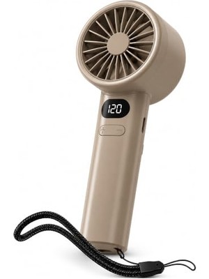 Trendexa El Tipi Mini Fan, 250 Mah Batarya, USB Şarj Edilebilir, Doğal Rüzgar Özelliği, Taşınabilir ve Kompakt Tasarım, Seyahat ve Ofis Için Ideal, Yüksek Performans, Serinletici Etki (Kahve Fzm-01)