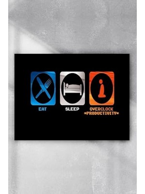 Trendexa PSTER6843 Eat - Sleep - Productivity Girişimcilik Poster 40X60 cm