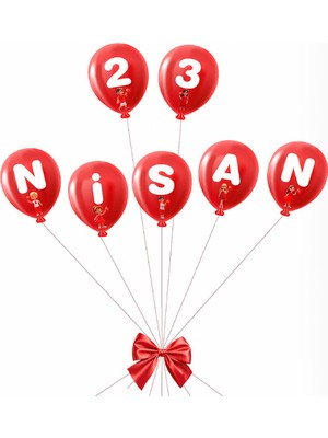 Vipfoni Milli Bayramlar Süslemesi Harf Afiş - 23 Nisan Balonlu