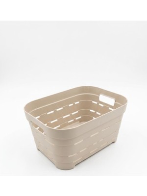 Proalet Plastik Düzenleyici Sepet, Tutamaklı Çok Amaçlı Banyo ve Mutfak Organize Sepeti, Buzdolabı ve Dolap Içi Saklama Kutusu, Bpa Free (3.8 Litre)