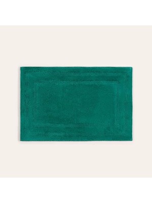 Trendexa Çift Taraflı PAMUK%100 Pamuk Banyo Paspası 70X120 cm Koyu Yeşil