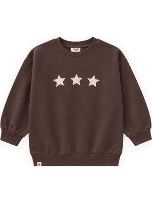Cigit Mevsimlik Sweatshirt 1-7 Yaş Kahverengi