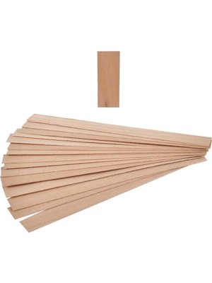 Trendexa 15 cm Boy, 15 mm En Ahşap Mum Fitili, 10 Adet