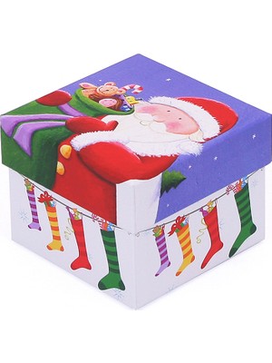 Decobox Yılbaşı Hediye Kutusu (10X10X8 Cm.)