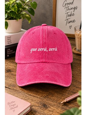 BarsDepo Que Será, Será Unisex Nakışlı Şapka | Gothic Tasarım Baseball Cap | Ayarlanabilir