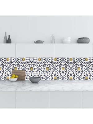 Trendexa Mutfak Tezgah Arası, Folyosu Italyan Çini, Folyo Fayans Kaplama, Motif 60X200 cm