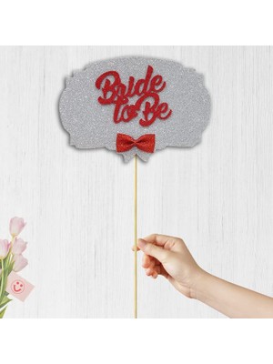 Trendexa Gümüş ve Kırmızı Bride To Be Konuşma Balonu Çubuğu