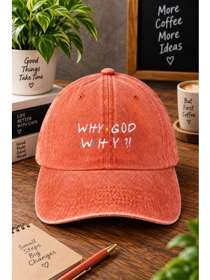 BarsDepo Why God Why? Nakışlı Şapka Unisex | Gothic Tasarım Baseball Cap | Ayarlanabilir