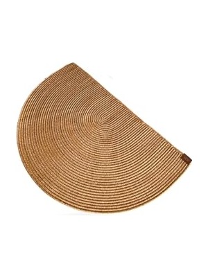 Trendexa Halfmoon Serisi Yarım Yuvarlak Jüt Kapı Önü Girişler Için Karşılama Paspası Lekelere ve Toza Dayanıklı, 55 x 75 Cm), Yıkanabilir Iç Dış Mekan Ev & Kapı Önü Dekoru (Hasır
