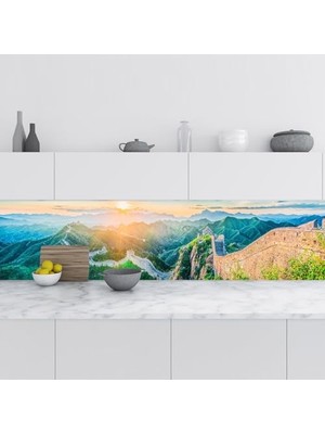 Trendexa Mutfak Tezgah Arası Fayans Kaplama Folyosu, Çin Seddi, 60X100 cm