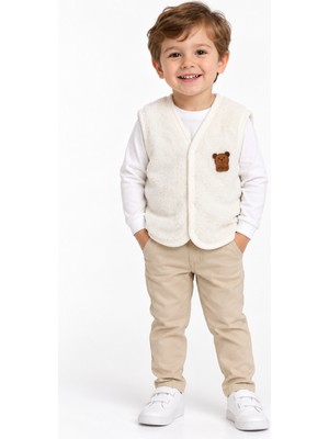Beniizle Ayıcık Detaylı Unisex Peluş Yelek