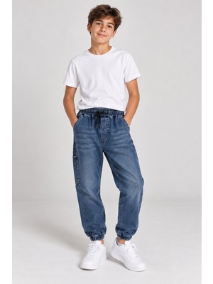 Ugly Duck  Atlas Lastikli Kot Pantolon - Kot Mavisi 08-14 Yaş