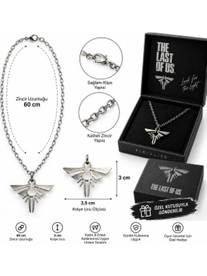 Herşey Nota The Last Of Us Fireflies Ateş Böcekleri Sembol Kolye 60 cm Zincirli Unisex