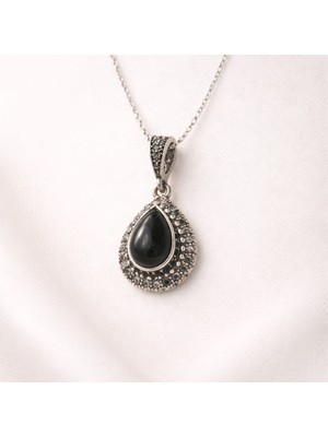 Blackcraft 925 Ayar Gümüş Oltu Taşı Kolye – Évra