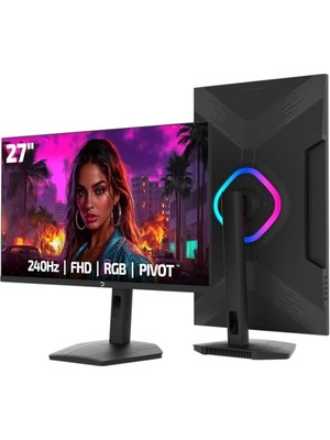 Trendexa L50 27" 240Hz 0.5ms Va Fhd Rgb Pivot Gaming Monitör (Sıfır Ölü Piksel Garantili)
