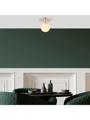 Trendexa LED Işık Camlı Tekli Sarkıt Avize, Parlak Gold, E14, Mutfak ve Salon Için, ALTIN-11671